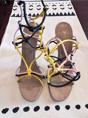 Sergio Rossi Lace-Up Heeled Sandals